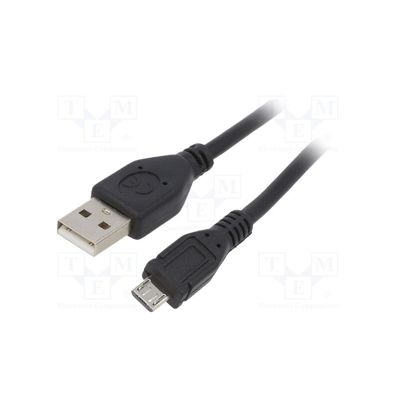 1 pcs x GEMBIRD - CCP-MUSB2-AMBM-1M - Cable, USB 2.0, USB A plug,USB B micro plug, gold-plated, 1m