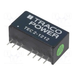 1 pcs x TRACO POWER - TEC 2-1212 - Converter: DC/DC, 2W, Uin: 9÷18V, Uout: 12VDC, Iout: 167mA, SIP8