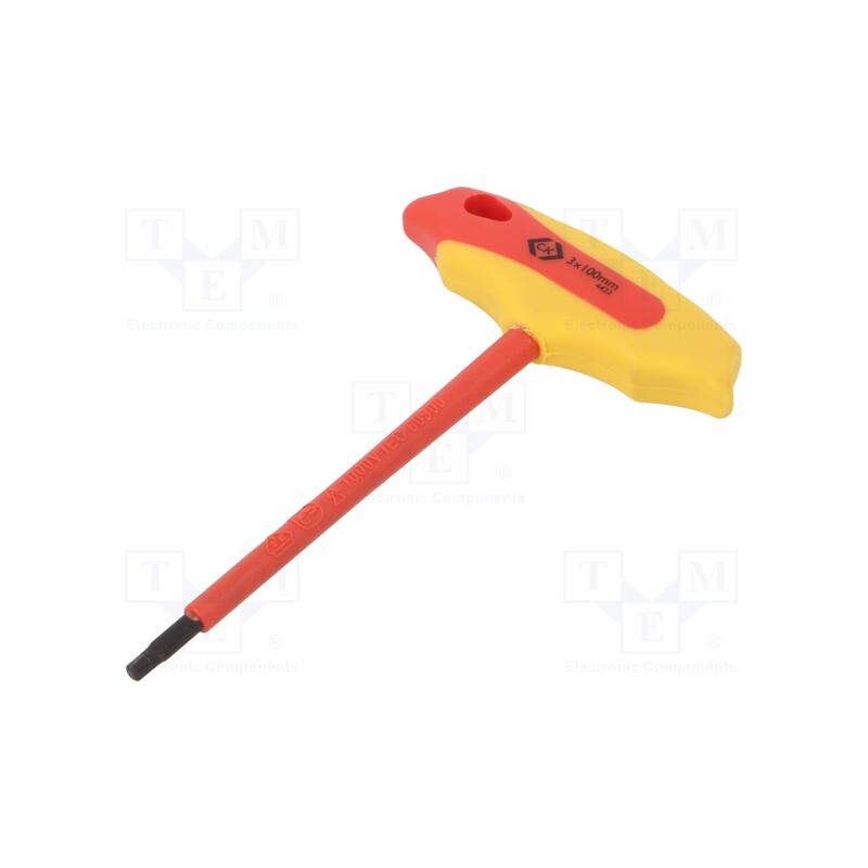 1 pcs x C.K - T4422 03 - Screwdriver, insulated, hex key, HEX 3mm, Blade length: 100mm