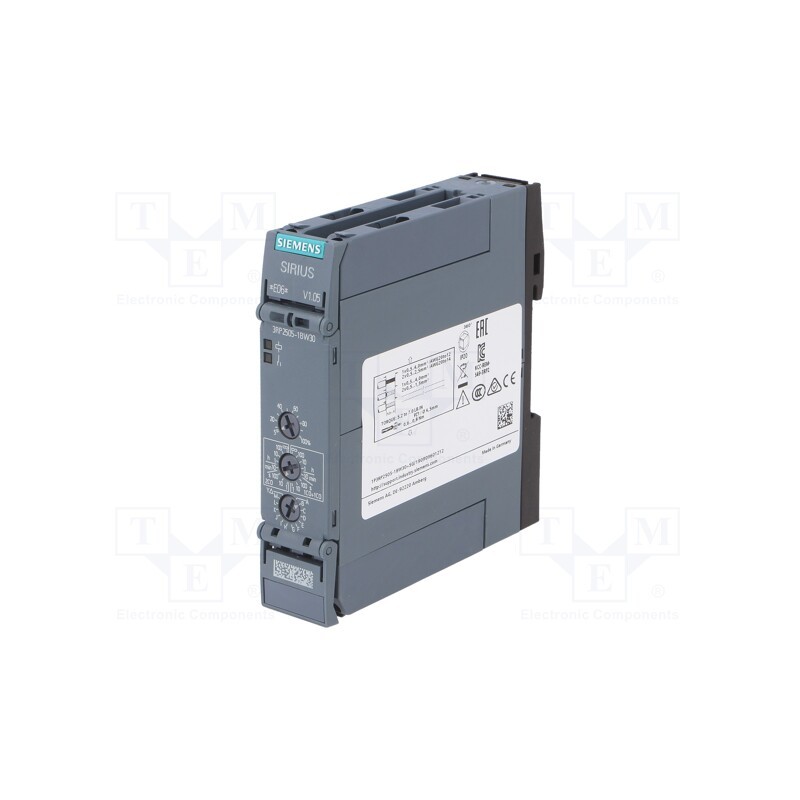 1 pcs x SIEMENS - 3RP2505-1BW30 - Timer, 0,05s÷100h, DPDT, 250VAC/3A, Usup: 12÷240VAC, 12÷240VDC