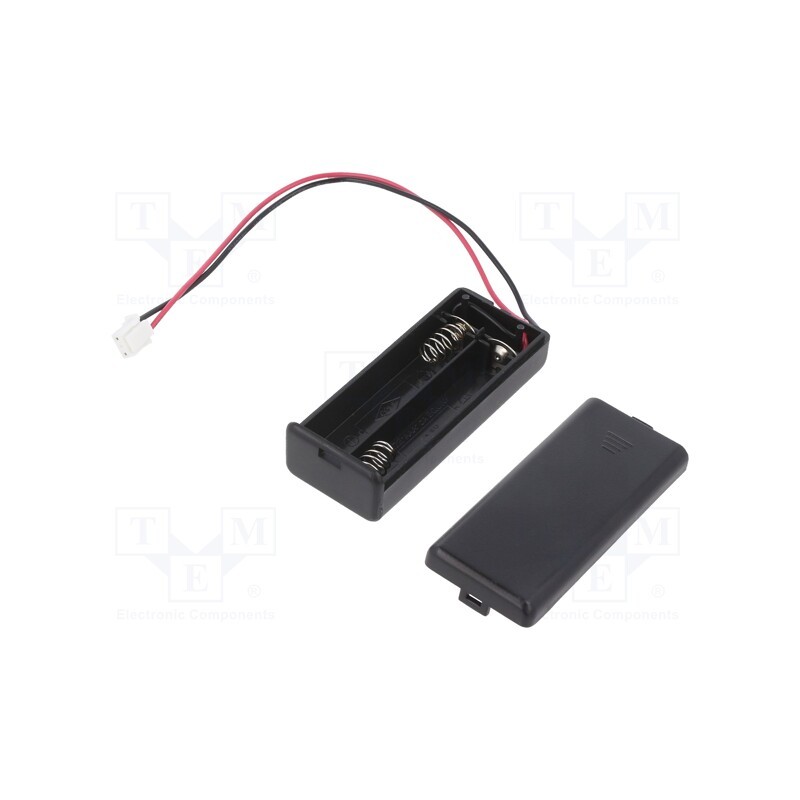 1 pcs x KEYSTONE - 2489CN - Holder, AAA,R03, Batt.no: 2, 3pin,leads 150mm,terminal