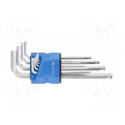 1 set x Hu00d6GERT TECHNIK - HT1W825 - Wrenches set, hex key,spherical, tool steel, long, 9pcs.