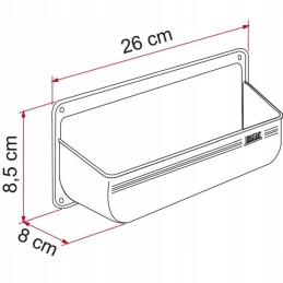Wall shelf for a yacht, a camper, a Fiamma boat