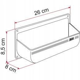 Bathroom shelf for Fiamma camper trailer
