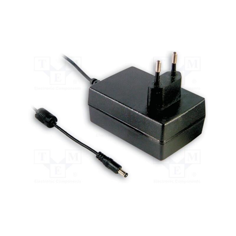 1 pcs x MEAN WELL - GSM18E07-P1J - Power supply: switched-mode, plug, 7.5VDC, 2A, 15W, Plug: EU, 83%