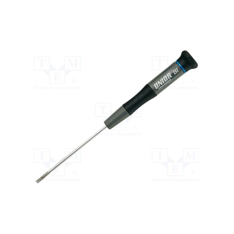 1 pcs x UNIOR - 608297 - Screwdriver, slot, precision, 1,5x0,23mm, 605E, Blade length: 60mm