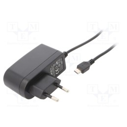1 pcs x ESPE - ESPE-1005-W2E-MICROUSB - Power supply: switched-mode, plug, 5VDC, 2A, 10W, Plug: EU, 78.7%