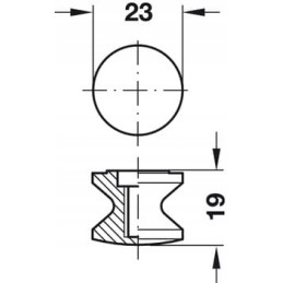 Button with rosette push lock button rosette ring