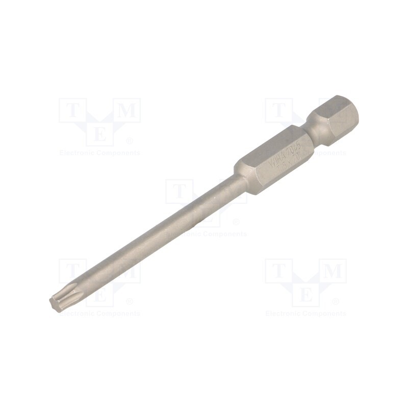 1 pcs x WIHA - 33714 - Screwdriver bit, Torx®, TX15, Overall len: 70mm, PROFESSIONAL
