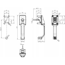 Entrance door lock, right external handle