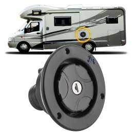 Water filler socket, camper trailer, 2 keys