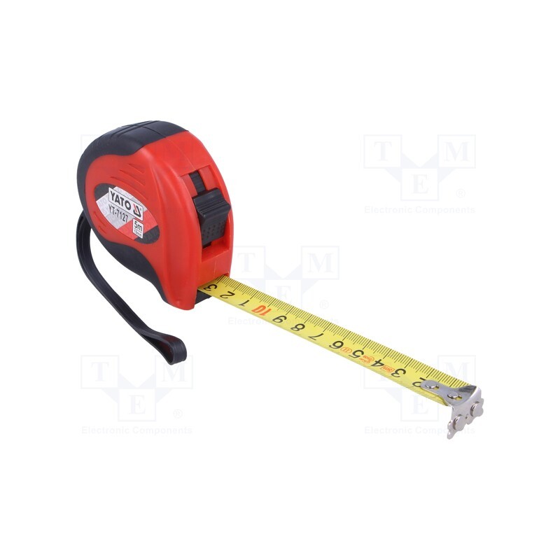 1 pcs x YATO - YT-7127 - Measuring tape, L: 5m, Width: 19mm, Enclos.mat: ABS, Class: II