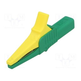 1 pcs x STu00c4UBLI - 66.9755-20 - Crocodile clip, 32A, 1kVDC, yellow-green, Grip capac: max.20mm