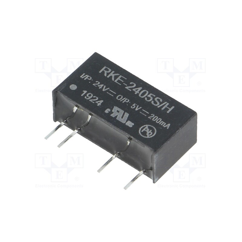 1 pcs x RECOM - RKE-2405S/H - Converter: DC/DC, 1W, Uin: 21.6÷26.4V, Uout: 5VDC, Iout: 200mA, SIP7
