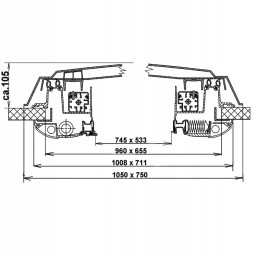 Roof window 960655 Dometic Heki 2 96x65 camper caravan