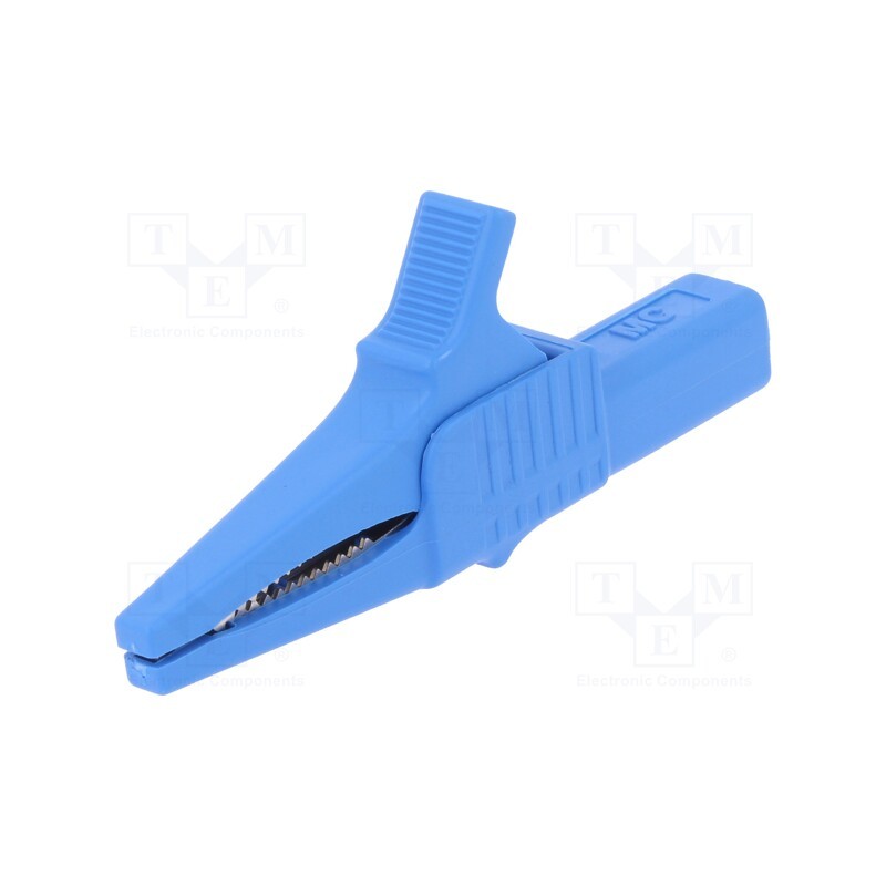 1 pcs x STu00c4UBLI - 66.9755-23 - Crocodile clip, 32A, 1kVDC, blue, Grip capac: max.20mm