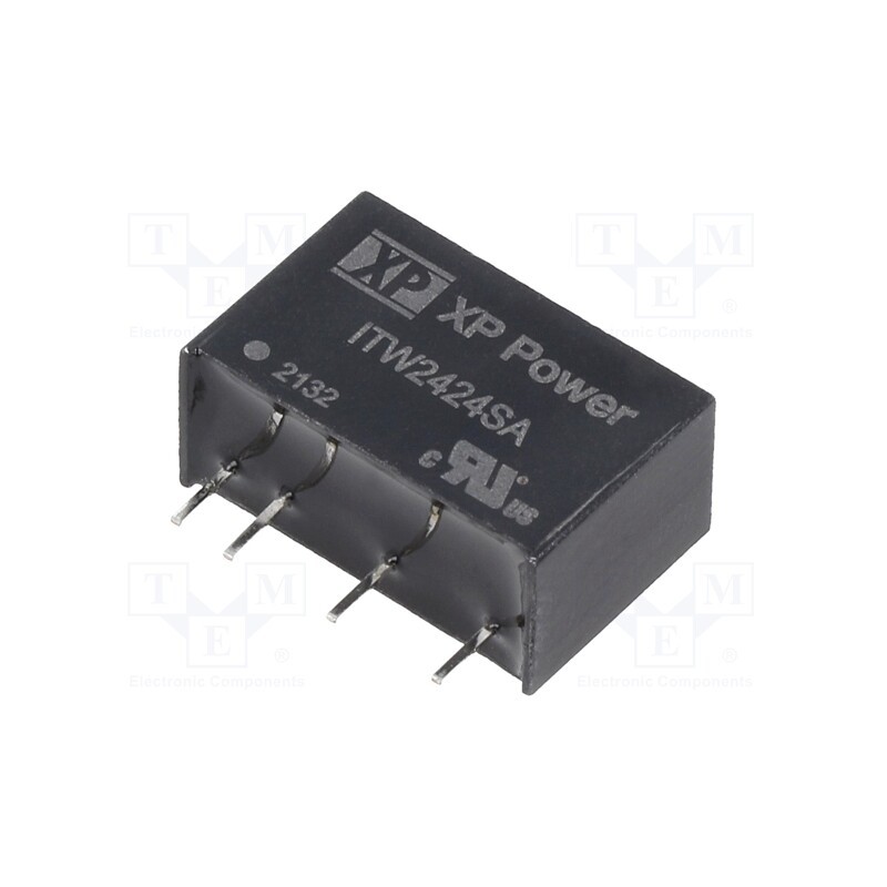 1 pcs x XP POWER - ITW2424SA - Converter: DC/DC, 1W, Uin: 18÷36V, Uout: 24VDC, Iout: 42mA, SIP, THT