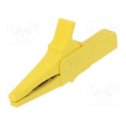 1 pcs x STu00c4UBLI - 66.9755-24 - Crocodile clip, 32A, 1kVDC, yellow, Grip capac: max.20mm