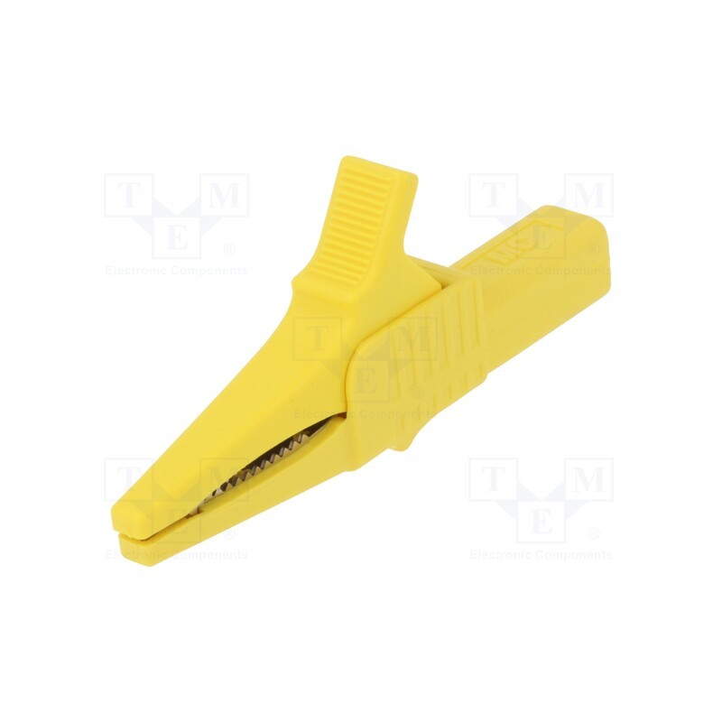 1 pcs x STu00c4UBLI - 66.9755-24 - Crocodile clip, 32A, 1kVDC, yellow, Grip capac: max.20mm