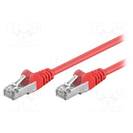 1 pcs x Goobay - 95539 - Patch cord, F/UTP, 5e, stranded, CCA, PVC, red, 1.5m, 26AWG, shielded