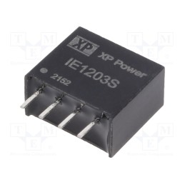 1 pcs x XP POWER - IE1203S - Converter: DC/DC, 1W, Uin: 12V, Uout: 3.3VDC, Iout: 300mA, SIP, 150kHz