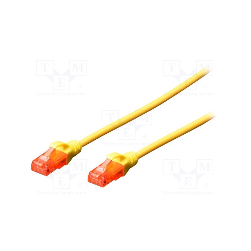 1 pcs x DIGITUS - DK-1617-050/Y - Patch cord, U/UTP, 6, stranded, Cu, LSZH, yellow, 5m, 26AWG