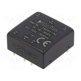 1 pcs x AIMTEC - AM15C-2405S-NZ - Converter: DC/DC, 15W, Uin: 18÷36V, Uout: 5VDC, Iout: 3A, 1'x1', OUT: 1