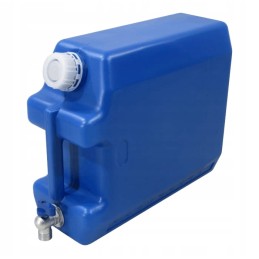 Water container with tap, 10l, blue, narrow