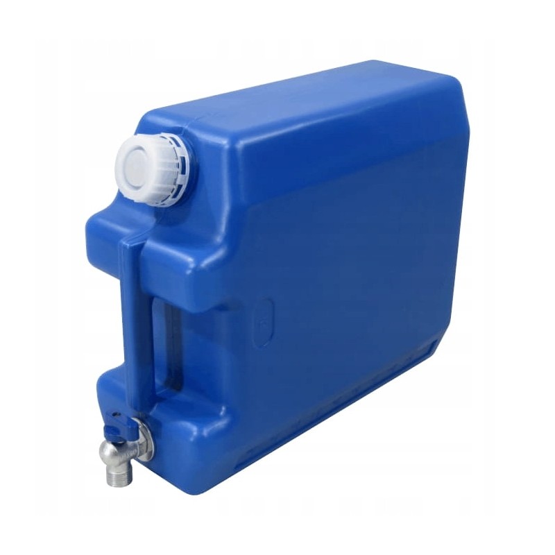 Water container with tap, 10l, blue, narrow