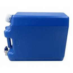 Water container with tap, 10l, blue, narrow