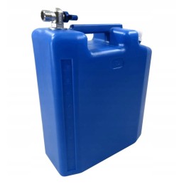 Water container with tap, 10l, blue, narrow