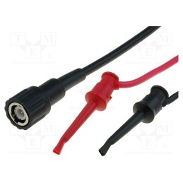 1 pcs x AXIOMET - AX-TL-BNC-CH2 - Test lead, 3A, BNC plug,clip-on hook probe x2, Len: 1.2m