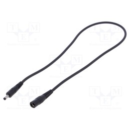 1 pcs x WEST POL - P40-C21-C100-050BK - Cable, 1x1mm2, DC 5,5/2,1 socket,DC 4,0/1,7 plug, straight, 0.5m
