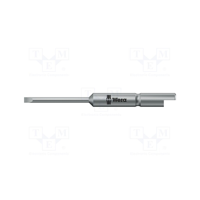 1 pcs x WERA - 5135265001 - Screwdriver bit, slot, 1,5x0,23mm, Overall len: 44mm, Ø: 1.5mm