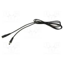 1 pcs x WEST POL - P25-C25-C050-150BK - Cable, 1x0.5mm2, DC 5,5/2,5 plug,DC 5,5/2,5 socket, straight