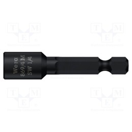 1 pcs x WERA - 5060429001 - Screwdriver bit, 6-angles socket, Socket: HEX 1/4', with magnet