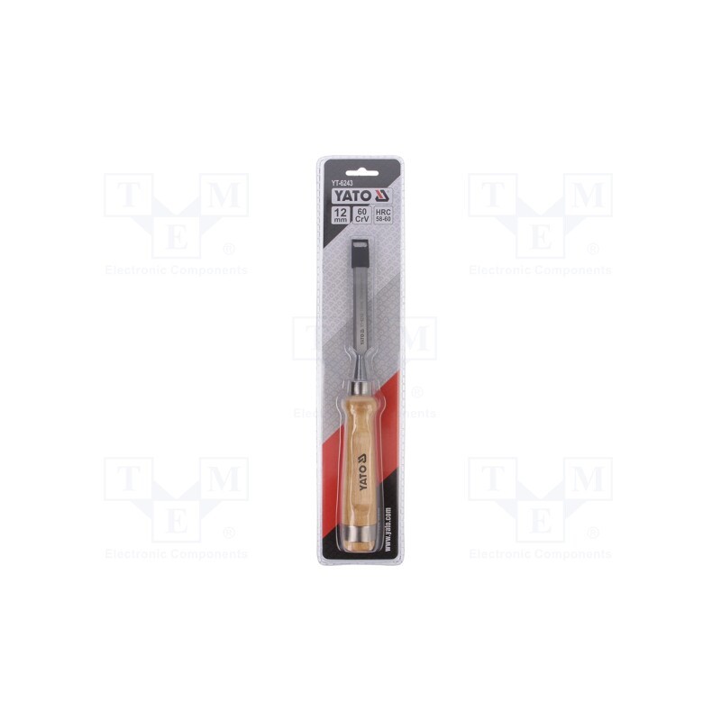 1 pcs x YATO - YT-6243 - Chisel, Application: wood, 12mm, Chrom-vanadium steel