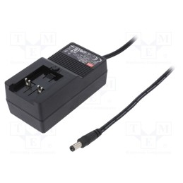 1 pcs x MEAN WELL - GE40I05-P1J - Power supply: switched-mode, plug, 5VDC, 4A, 20W, Out: 5,5/2,1, 81%