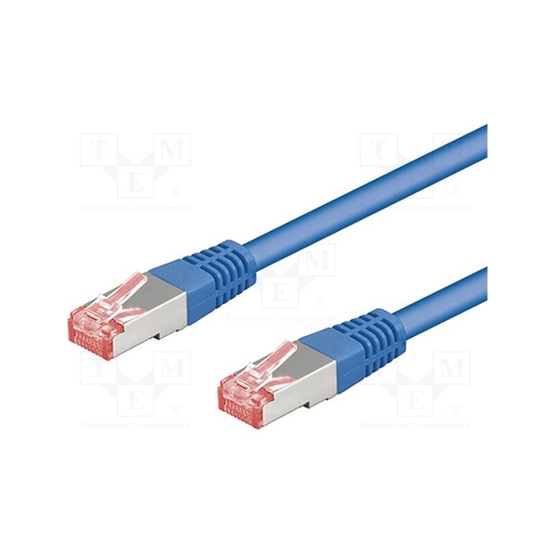 1 pcs x Goobay - 68273 - Patch cord, S/FTP, 6, stranded, Cu, LSZH, blue, 15m, 28AWG