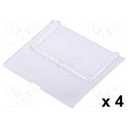 1 pcg x ALLIT AG - 456590 - Divider, plastic, transparent, 85x1x75mm, 4pcs.