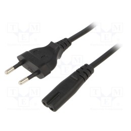 1 pcs x SUNNY - C7E18 - Cable, 2x0.75mm2, CEE 7/7 (E/F) plug,IEC C7 female, PVC, 1.8m