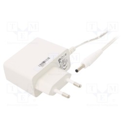 1 pcs x POS - POSC06100A-1335-WH - Power supply: switched-mode, plug, 6VDC, 1A, 6W, Plug: EU, 74.88%