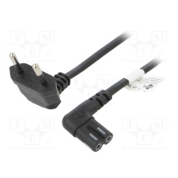 1 pcs x Goobay - 73018 - Cable, CEE 7/16 (C) plug angled,IEC C7 female angled, PVC, 1.5m