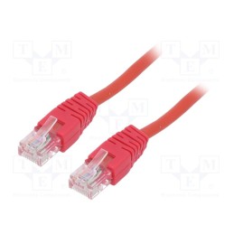 1 pcs x GEMBIRD - PP12-3M/R - Patch cord, U/UTP, 5e, stranded, CCA, PVC, red, 3m, 26AWG, Øcable: 5mm
