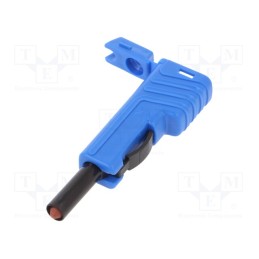 1 pcs x HIRSCHMANN T&M - SLS 200 BL - Plug, 4mm banana, 30A, 60VDC, blue, insulated, nickel plated