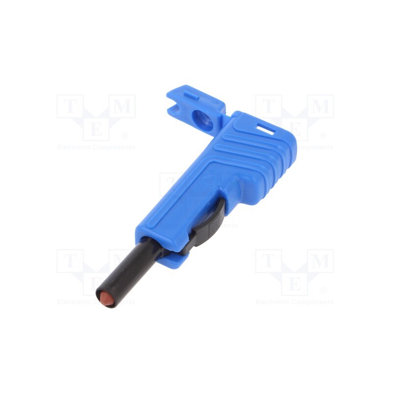 1 pcs x HIRSCHMANN T&M - SLS 200 BL - Plug, 4mm banana, 30A, 60VDC, blue, insulated, nickel plated