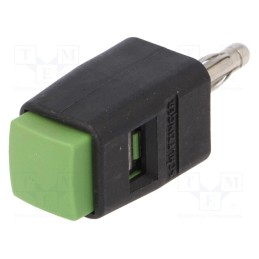 1 pcs x SCHu00dcTZINGER - SDK 502 / GN - Laboratory clamp, green, 70VDC, 16A, screw, nickel, polyamide