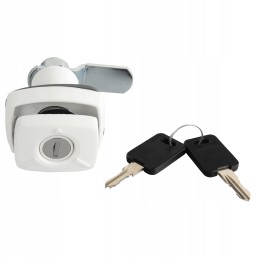 Lock for the service flap of the storage compartment, white bolt