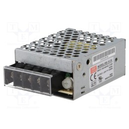 1 pcs x MEAN WELL - RS-15-24 - Power supply: switched-mode, for building in,modular, 15W, 24VDC