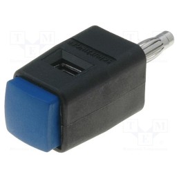 1 pcs x SCHu00dcTZINGER - SDK 502 / BL - Laboratory clamp, blue, 70VDC, 16A, screw, nickel, polyamide, 33VAC